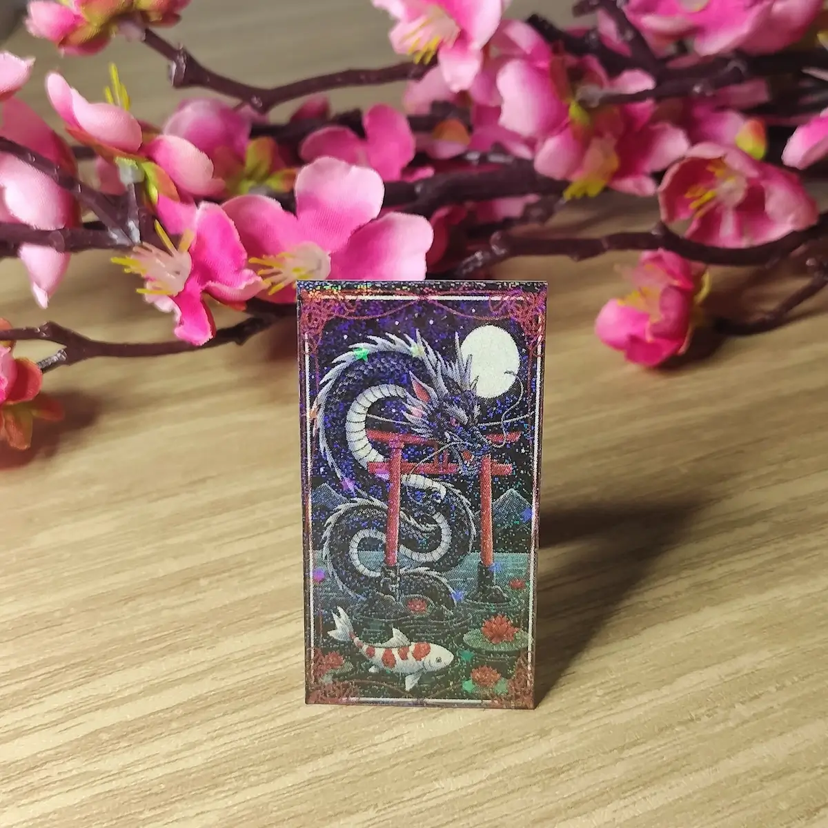 Dreamy Japanese dragon magnetic bookmark symbolizing wishes 1