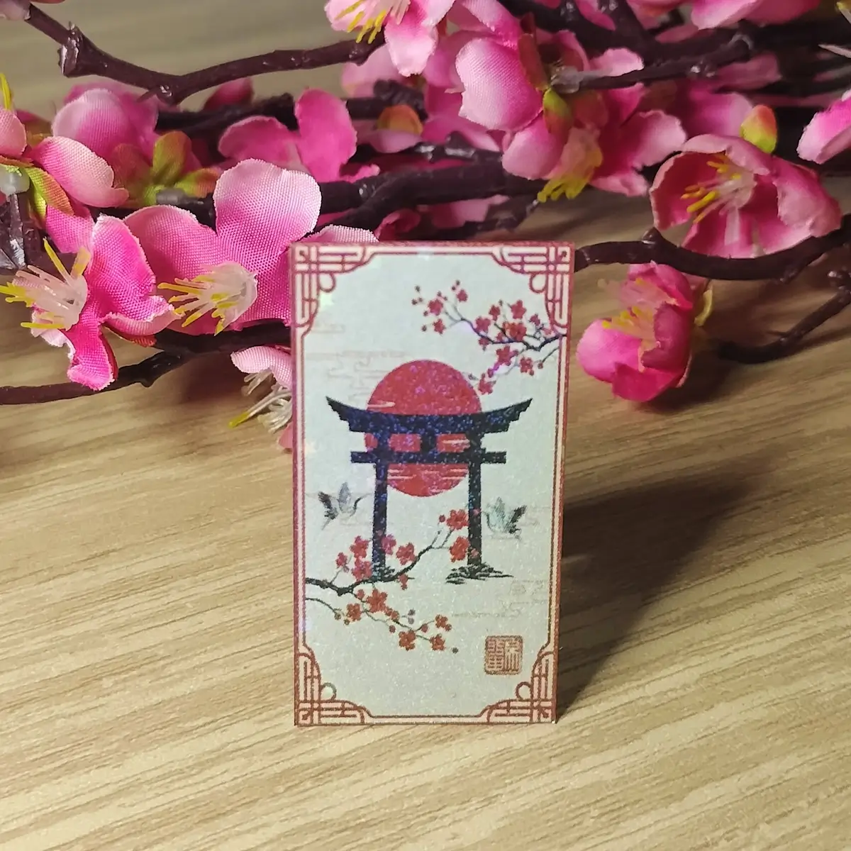 Dreamy Japanese torii gate magnetic bookmark 1